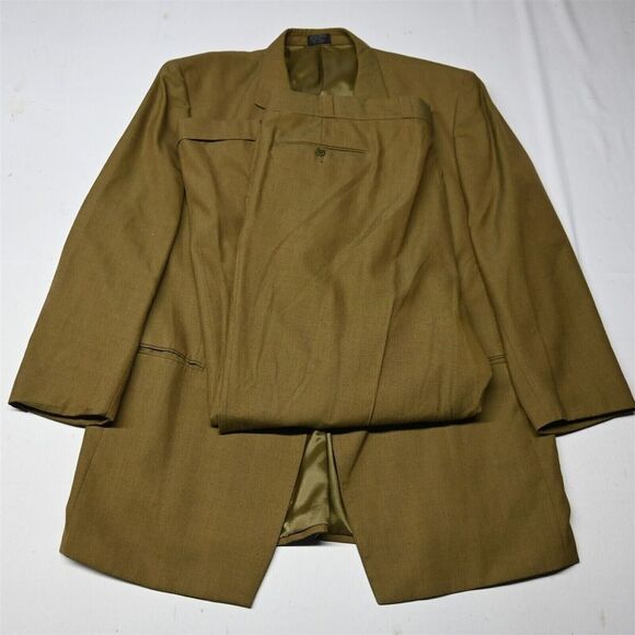 Soho 52R 46x32 Gold Brown Mustard Yellow Mens Jacket Pants Suit‎